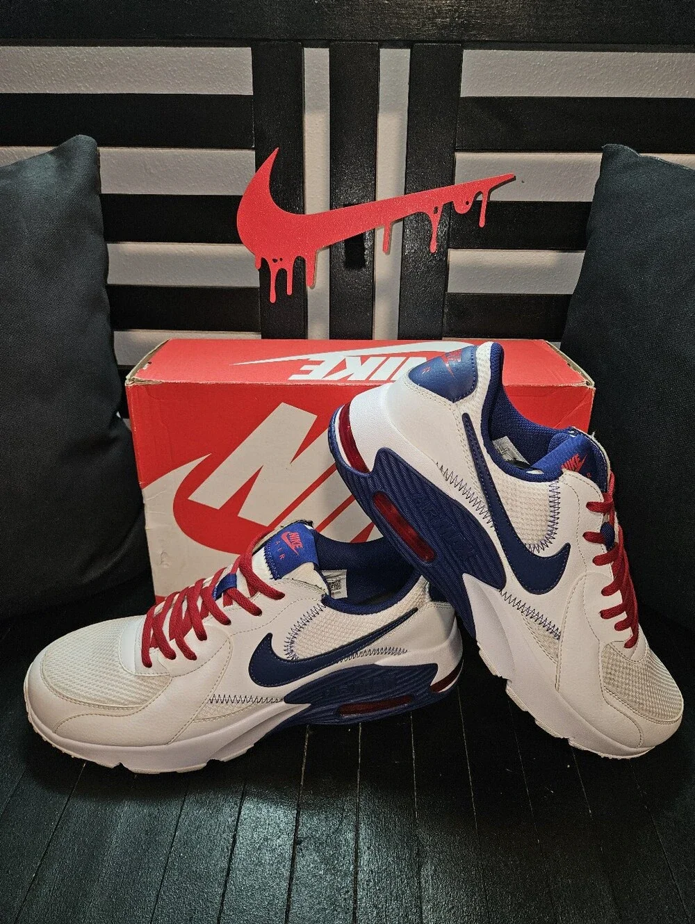 Nike Air Max Excee - Wht/Deep Royal/Red - Sz 11M/12.5W (CZ9168-100)